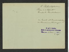k.k. naturhistorisches Hofmuseum, Intendanzakten 1885-1896 (Hauer), Aktenzahl Z.274/1893, Seite 2